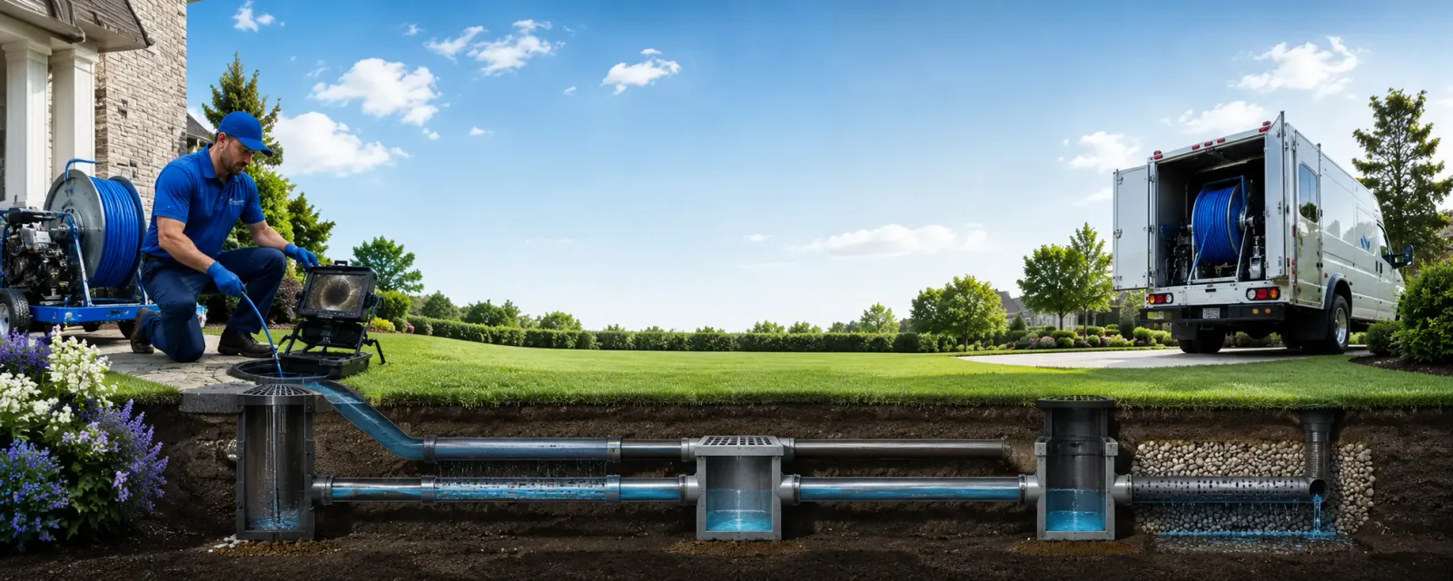 Outdoor drain cleaning information for Birmingham, NJ